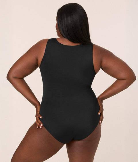 The Malibu One Piece - Eco Nylon - Black - Long Torso