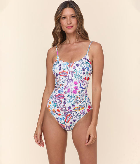 The Amalfi One Piece - Eco Nylon - Botanical Floral - Classic
