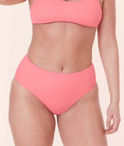The High Rise Bikini Bottom - Eco Nylon - Petal