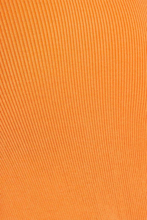 Orange Midi Dress Knit