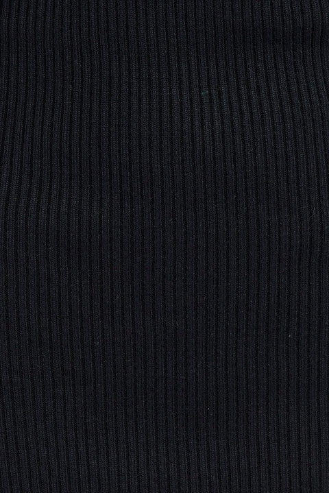 Black Midi Dress Long Sleeve Off Shoulder Bardot Knit