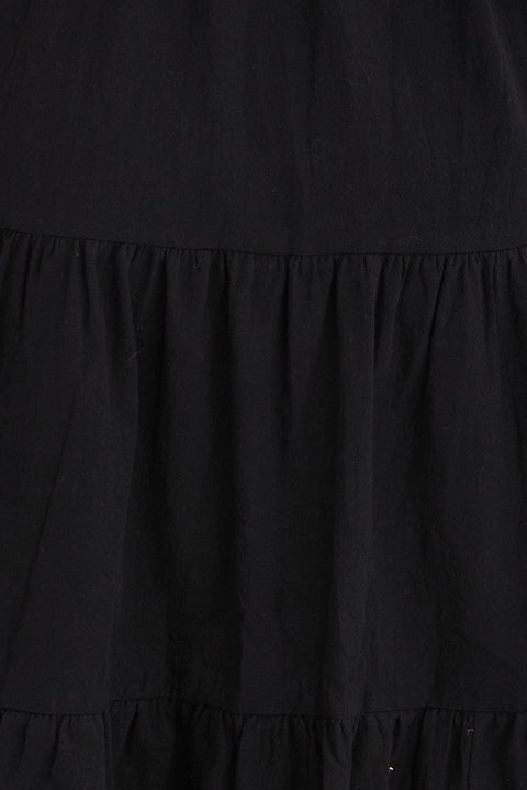 Black Dress One Shoulder Midi