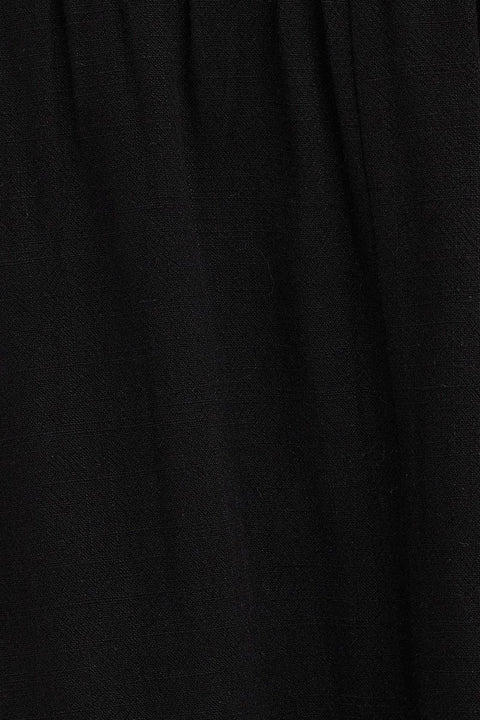 Black One Shoulder Midi Dress